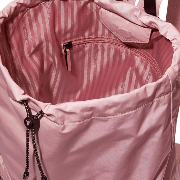 Victoria’s Secret The Live On Point Cinch-Top Backpack - Blush Nylon NWT main image 6